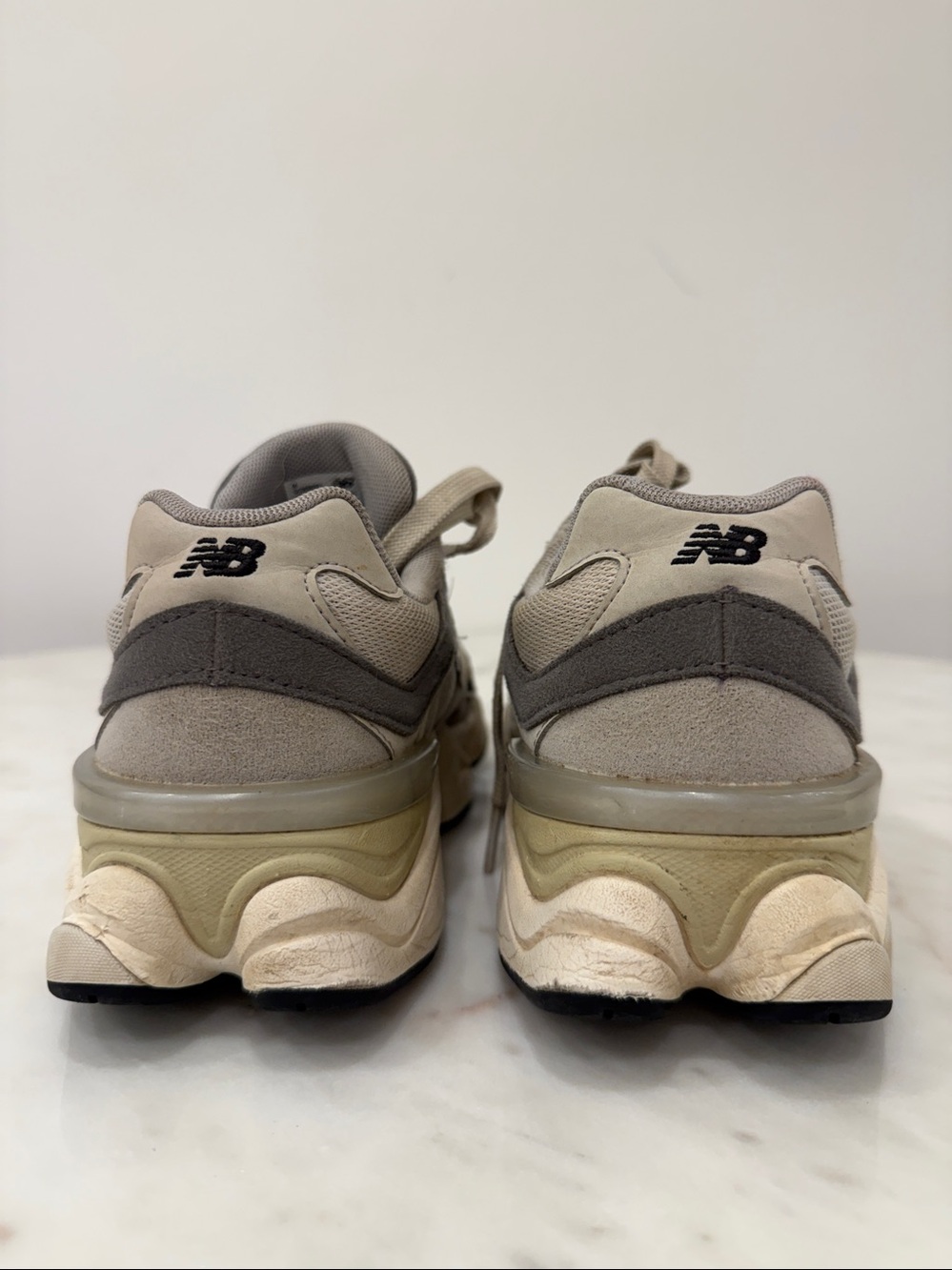 New Balance 9060 Mushroom Rain Cloud Taupe Chunky Dad Sneakers Size 6.5 - Picture 2 of 5